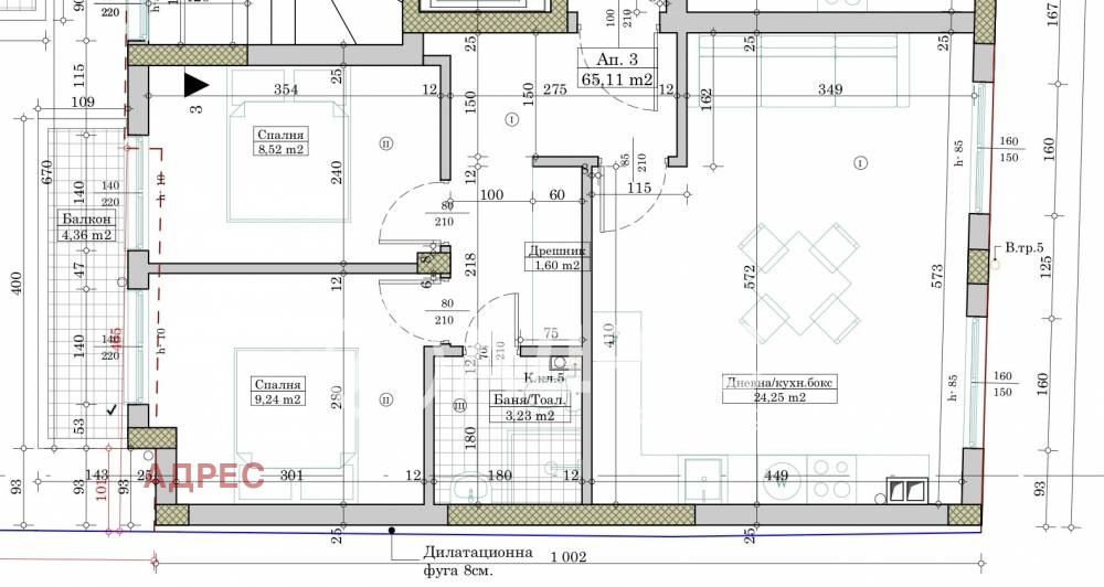 Продава 3-СТАЕН, гр. Варна, Гранд Мол, снимка 2 - Апартаменти - 55031143