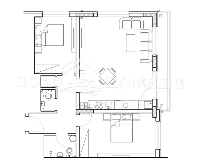 De vânzare  2 dormitoare Plovdiv , Mladejci Hâlm , 87 mp | 53682658 - imagine [6]
