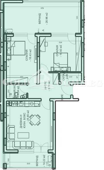 De vânzare  2 dormitoare Plovdiv , Mladejci Hâlm , 87 mp | 53682658 - imagine [9]