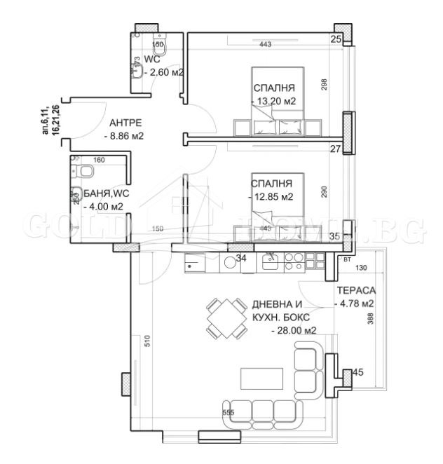 De vânzare  2 dormitoare Plovdiv , Mladejci Hâlm , 87 mp | 53682658 - imagine [4]