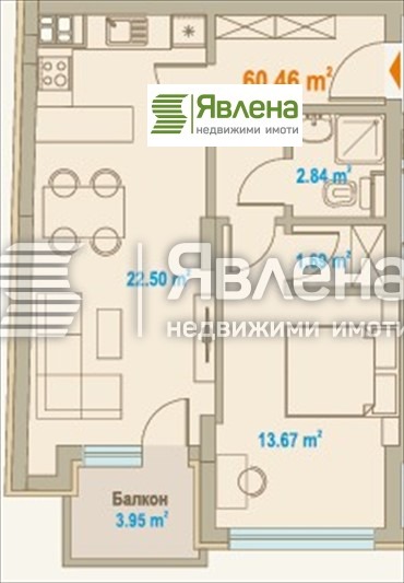 Продава 2-СТАЕН, гр. София, Зона Б-5, снимка 2 - Апартаменти - 52958886