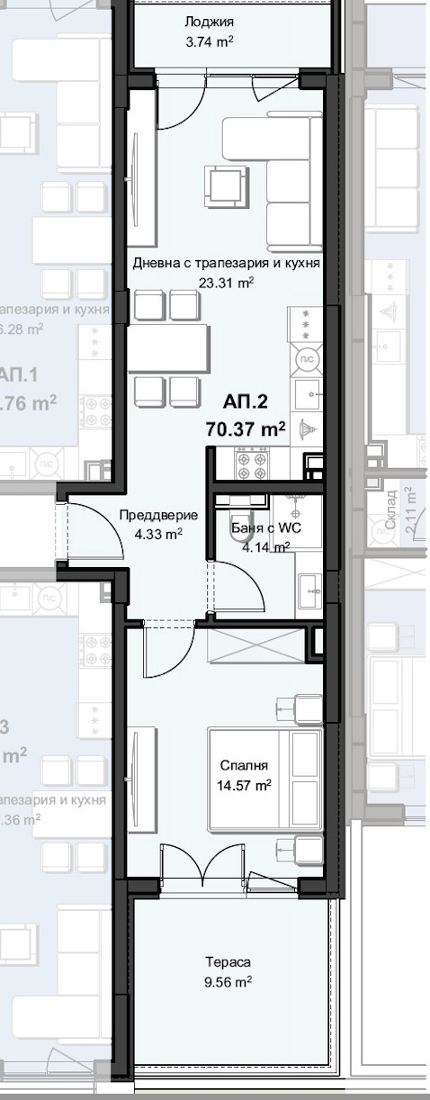 Продава 2-СТАЕН, гр. Пловдив, Христо Смирненски, снимка 4 - Апартаменти - 53107999