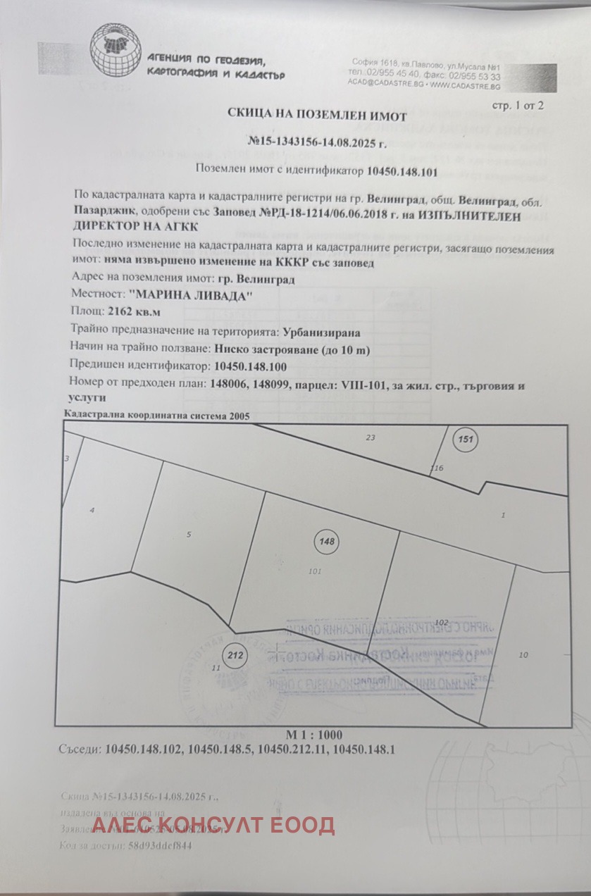 Продава ПАРЦЕЛ, гр. Велинград, област Пазарджик