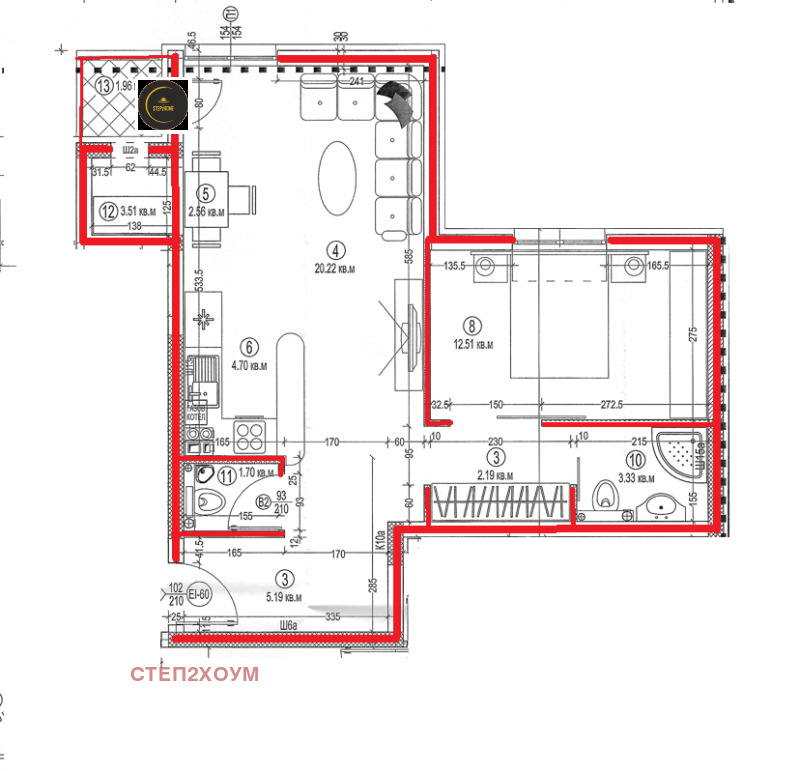 Продава  2-стаен, град София, Овча купел •  123 320 EUR • ID 86813465 — holmes.bg - [1] 