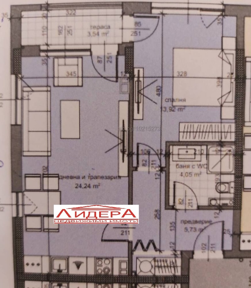 Eladó  1 hálószoba Plovdiv , Trakija , 73 négyzetméter | 18230307 - kép [4]