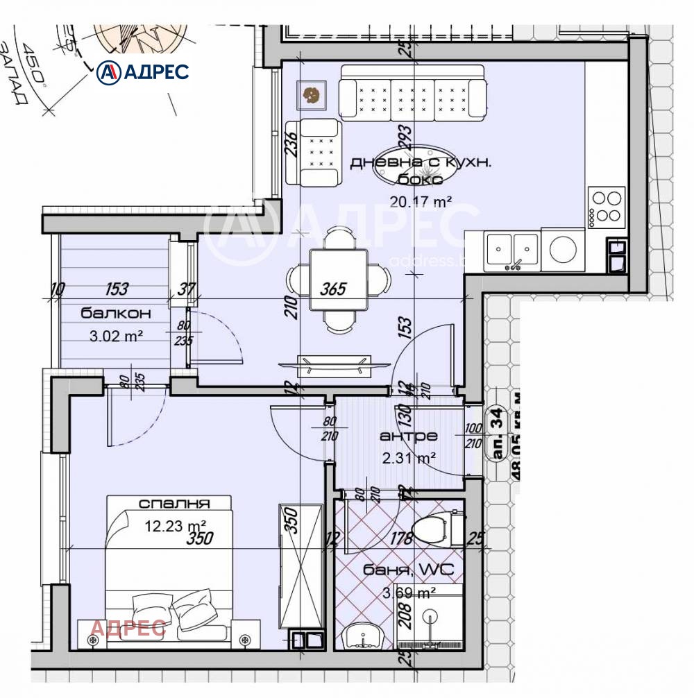 Продава 2-СТАЕН, гр. Варна, Изгрев, снимка 2 - Апартаменти - 56338033