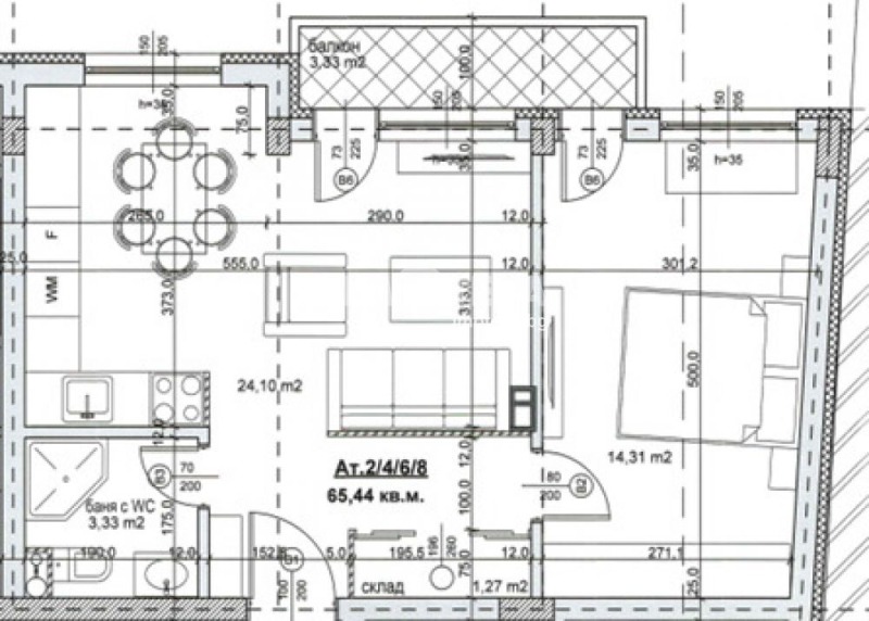 In vendita  1 camera da letto Sofia , Nadegda 4 , 66 mq | 79076770 - Immagine [2]