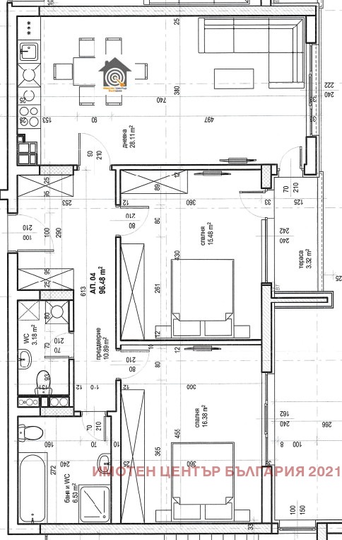 Продается  2 спальни София , Малинова долина , 117 кв.м | 25742188 - изображение [2]