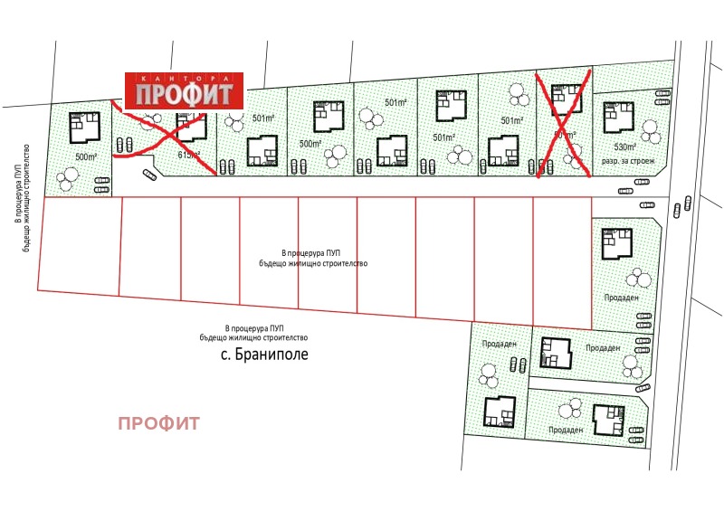 Продава ПАРЦЕЛ в област Пловдив, с. Браниполе - 572 кв.м / 68 000 € » 132 996.44 лв., ПРОФИТ