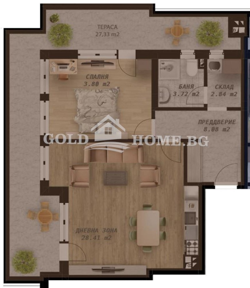 Продава 2-СТАЕН, гр. Пловдив, Беломорски, снимка 6 - Апартаменти - 53416465