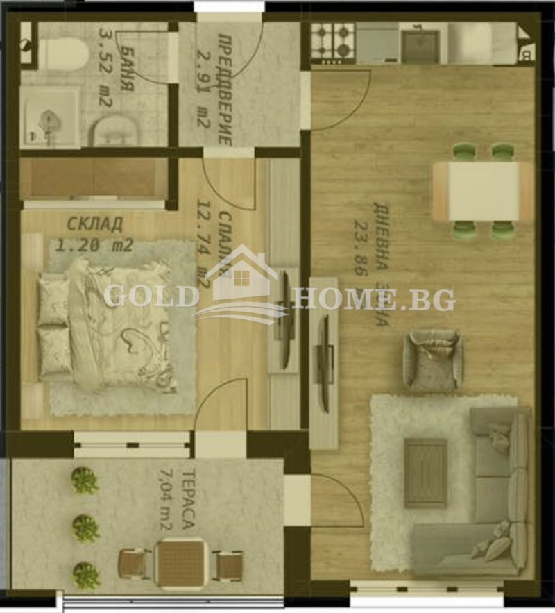 Продава 2-СТАЕН, гр. Пловдив, Беломорски, снимка 3 - Апартаменти - 53416465