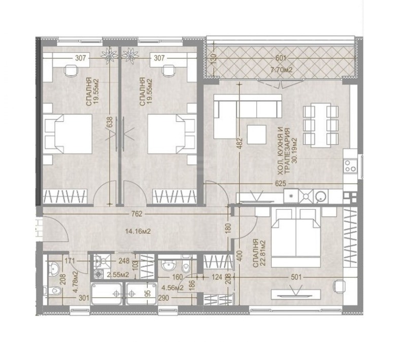 Продава 4-СТАЕН, гр. София, Манастирски ливади, снимка 11 - Апартаменти - 52226275