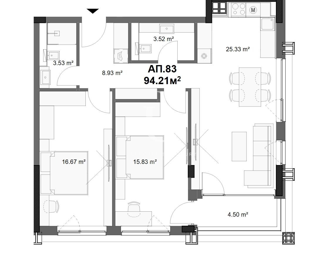 Продава 3-СТАЕН, гр. София, Овча купел, снимка 10 - Апартаменти - 54367714
