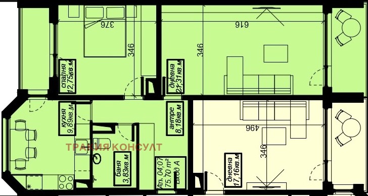 Продава 2-СТАЕН, гр. Елин Пелин, област София област, снимка 12 - Aпартаменти - 44741052