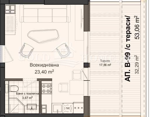 Eladó  Stúdió Plovdiv , Gagarin , 62 négyzetméter | 26199355 - kép [2]