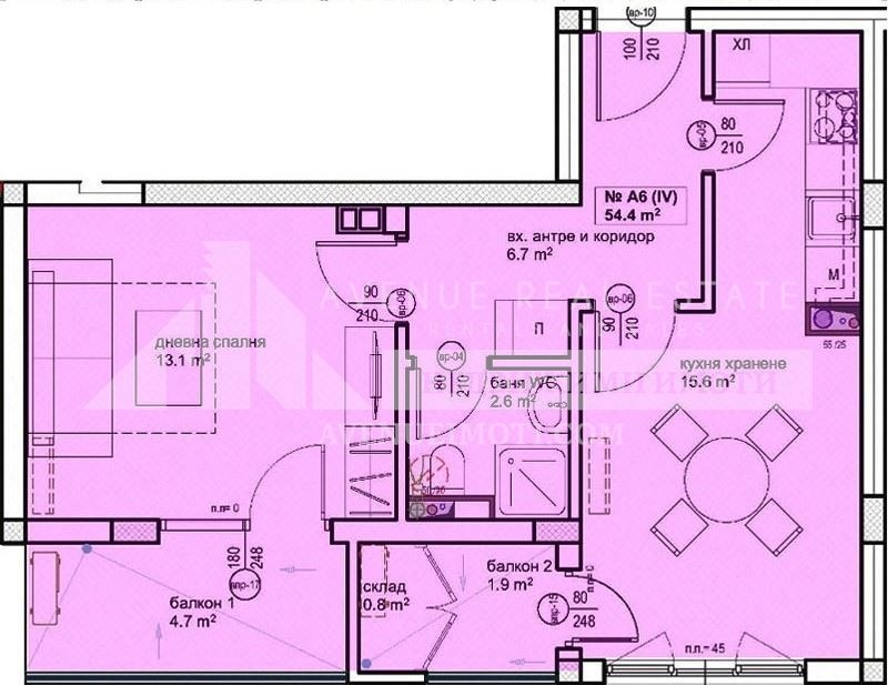 En venta  1 dormitorio Burgas , Bratya Miladinovi , 64 metros cuadrados | 15135477