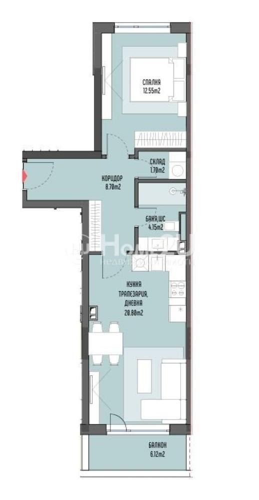 Продава 2-СТАЕН, гр. София, Овча купел, снимка 2 - Апартаменти - 54910705