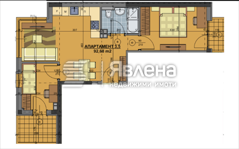 Na prodej  2 ložnice Sofia , Centar , 93 m2 | 18445844 - obraz [2]