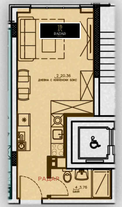 Продава  1-стаен град София , Малинова долина , 39 кв.м | 60764592 - изображение [2]