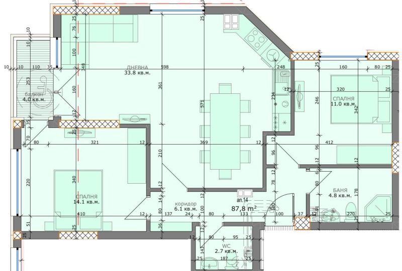 Продается  2 спальни Варна , Левски 1 , 106 кв.м | 78647684 - изображение [2]