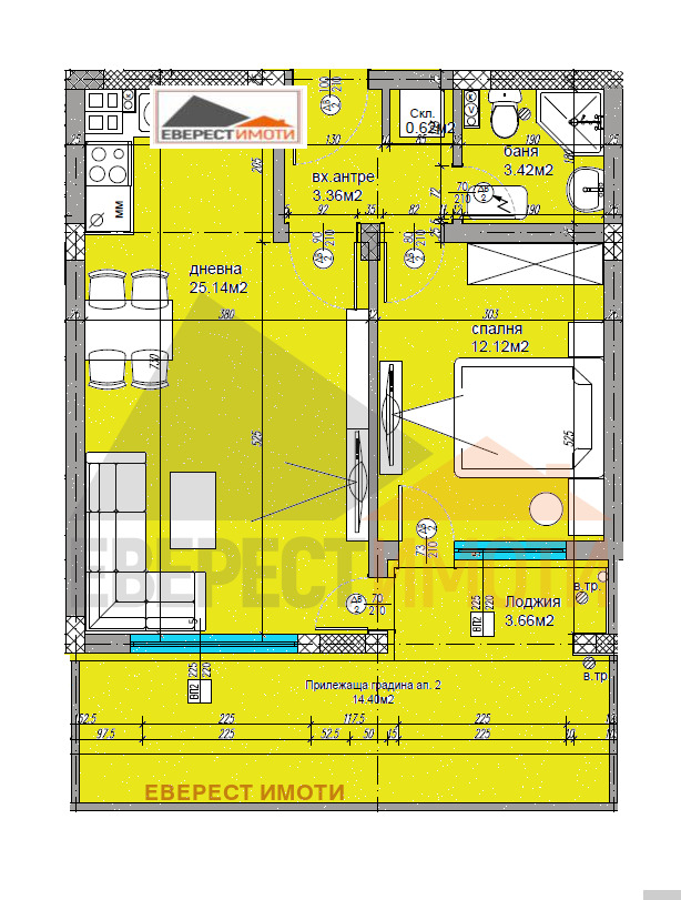 Na prodej  1 ložnice Plovdiv , Vastaničeski , 78 m2 | 60259992 - obraz [3]