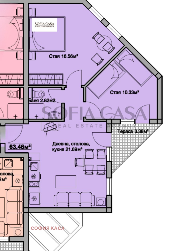 Продаја  2 спаваће собе регион Софиа , Нови хан , 82 м2 | 83101416 - слика [17]