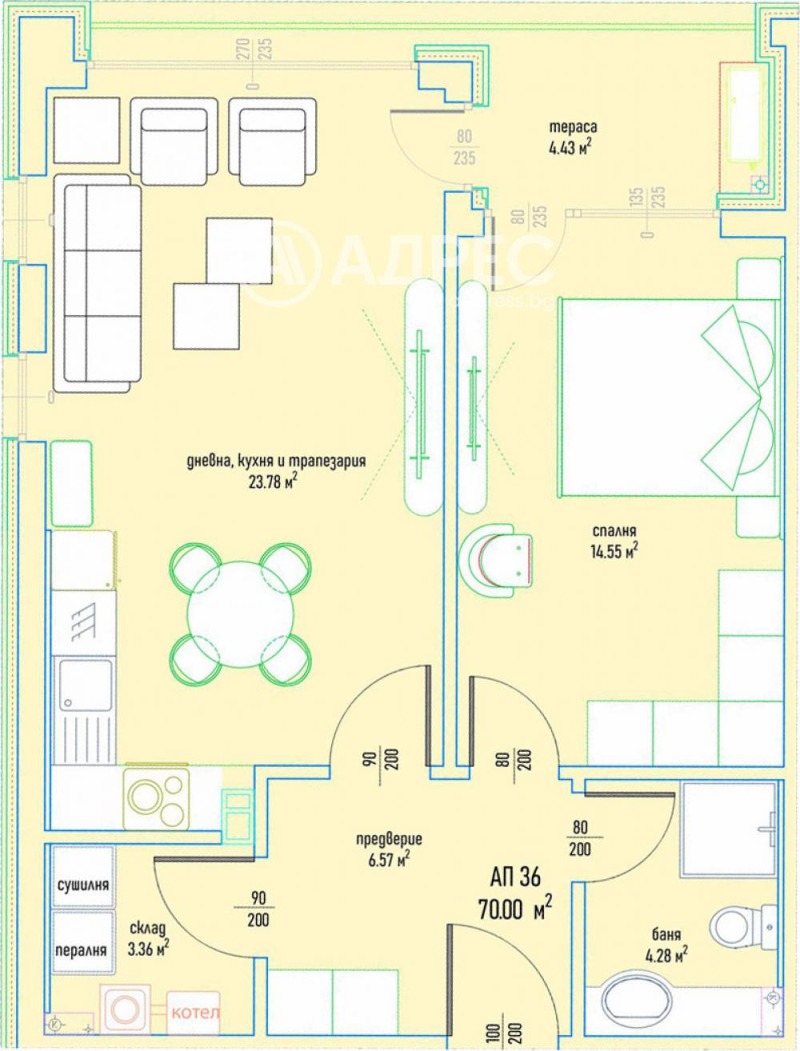 Продава 2-СТАЕН, гр. София, Малинова долина, снимка 4 - Aпартаменти - 48416763