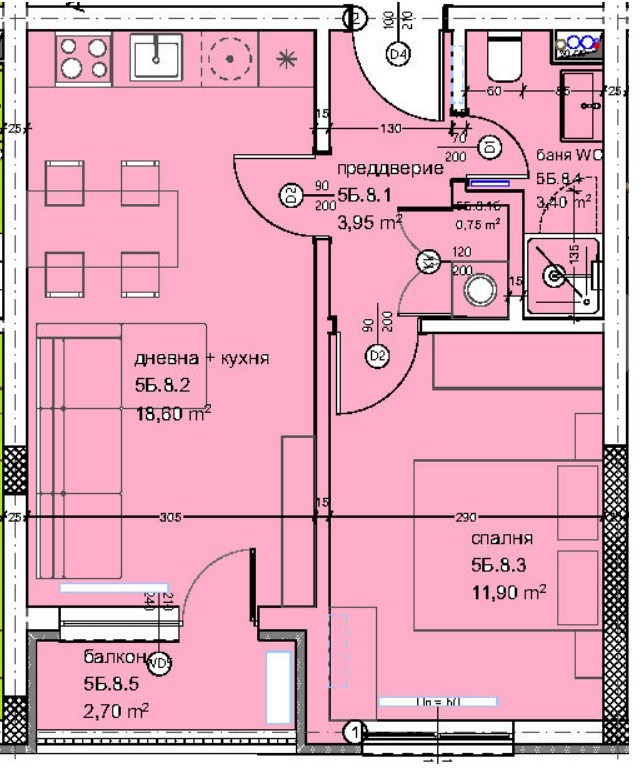 Til salg  1 soveværelse Varna , Kajsieva gradina , 58 kvm | 70590400 - billede [5]