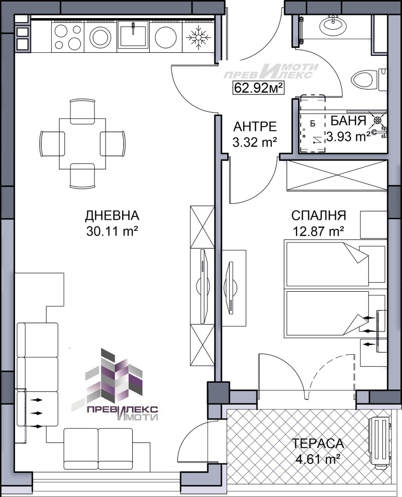 Продава 2-СТАЕН, гр. Пловдив, Кършияка