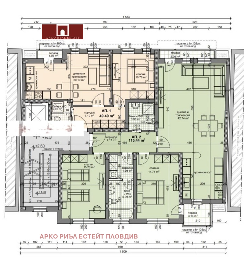 Продава 4-СТАЕН, гр. Пловдив, Съдийски, снимка 2 - Апартаменти - 52635780