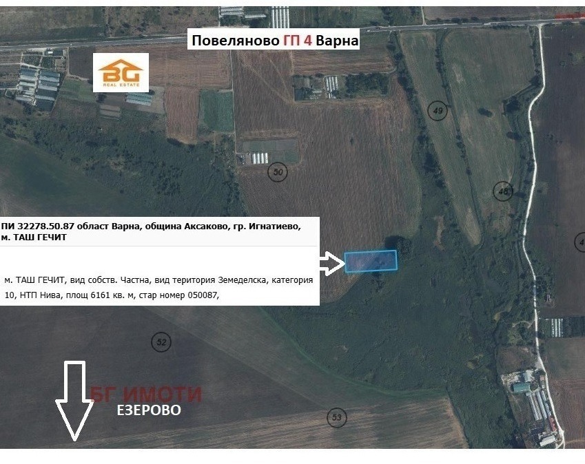 Продава ПАРЦЕЛ, гр. Игнатиево, област Варна