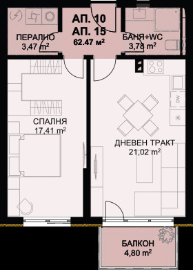 1 dormitorio Briz, Varna 1