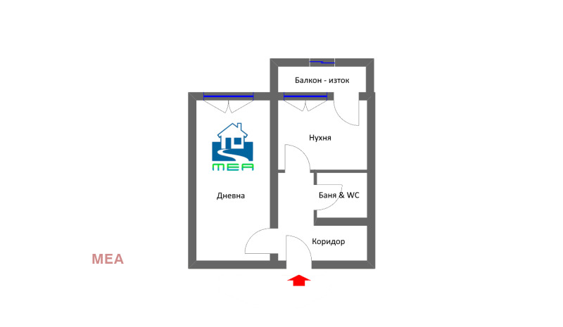 Продается  Студия Плевен , Дружба 1 , 40 кв.м | 36253869