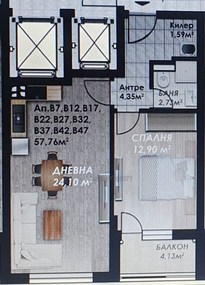 Продаја  1 спаваћа соба Пловдив , Гагарин , 66 м2 | 52142550