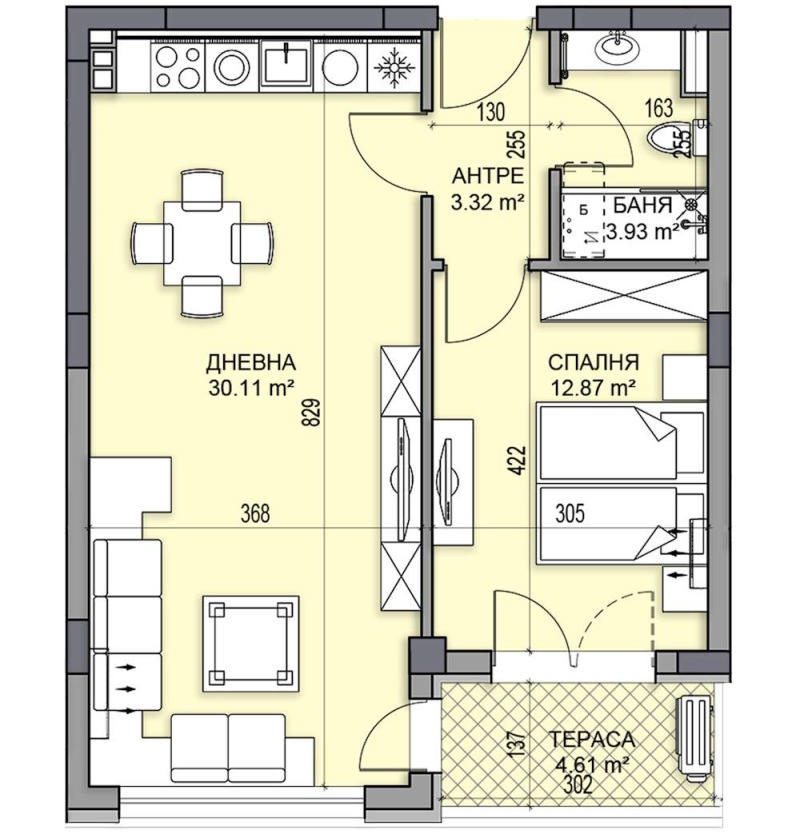 De vânzare  1 dormitor Plovdiv , Gagarin , 77 mp | 32959419 - imagine [6]