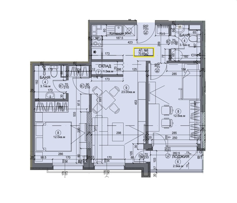 Продава 3-СТАЕН, гр. София, Борово, снимка 3 - Aпартаменти - 48713552