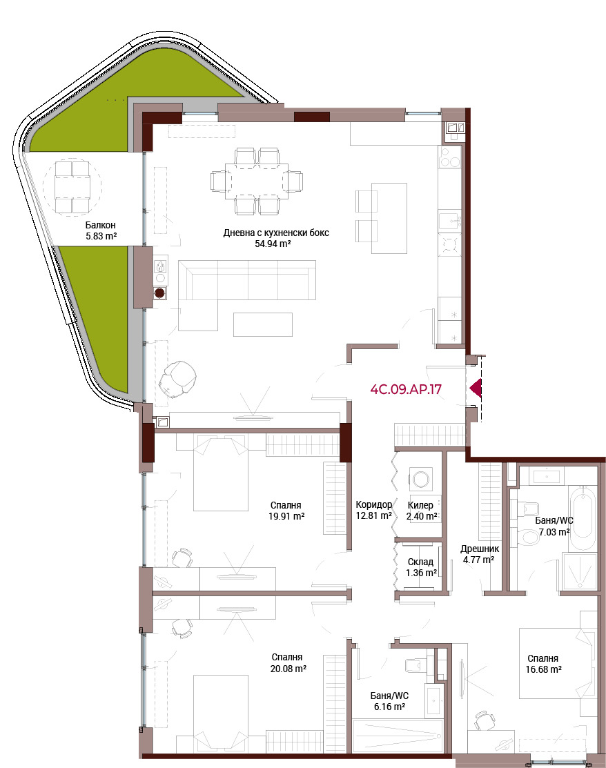 Продава 4-СТАЕН, гр. София, Лозенец