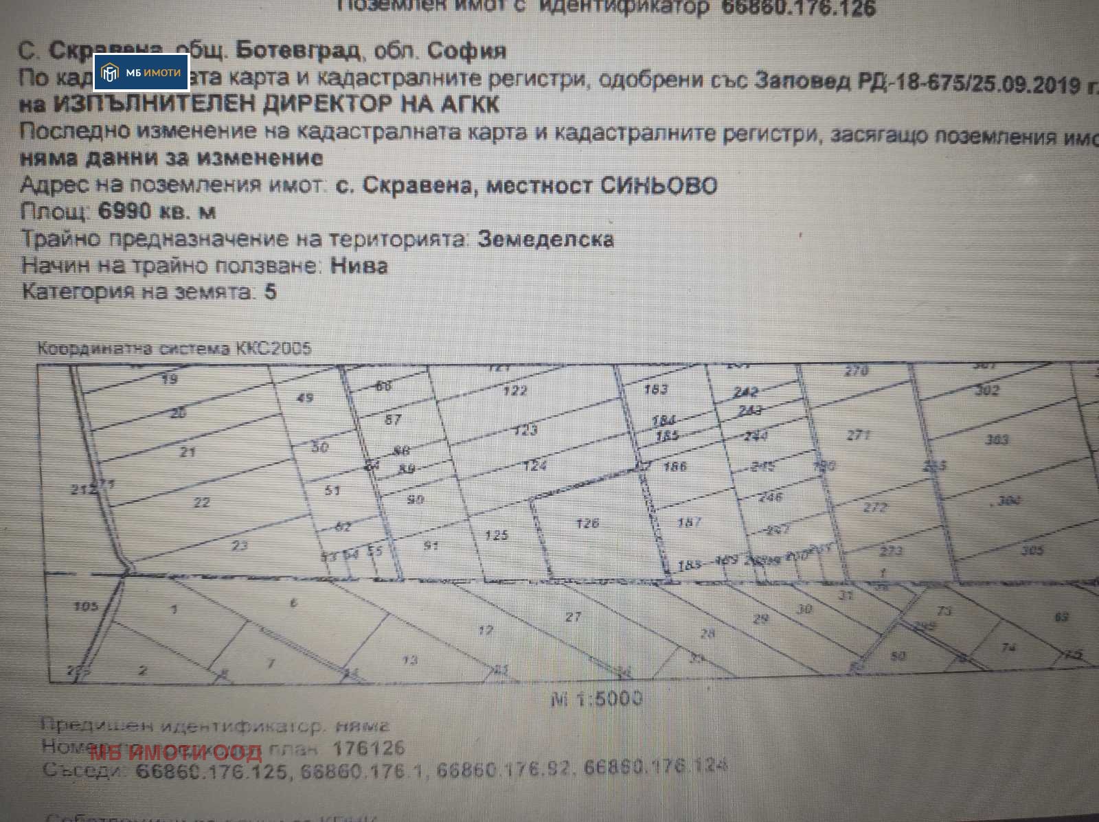 Продава ЗЕМЕДЕЛСКА ЗЕМЯ, гр. Ботевград, област София област