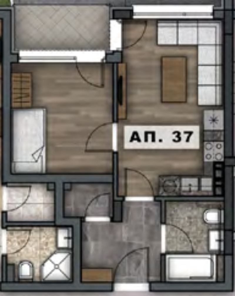 In vendita  1 camera da letto Sofia , Malinova dolina , 53 mq | 54314493 - Immagine [6]