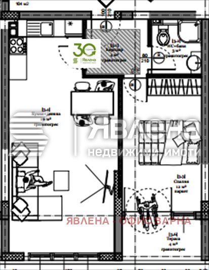 Продается  1 спальня Варна , Аспарухово , 64 кв.м | 10439770 - изображение [2]