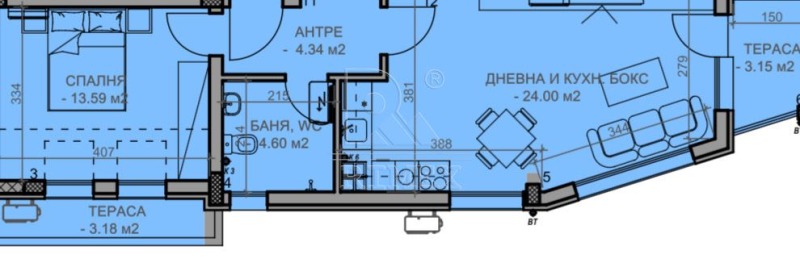 En venta  1 dormitorio Plovdiv , Komatevo , 79 metros cuadrados | 68480433 - imagen [2]