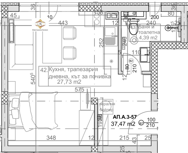 Продава 1-СТАЕН, гр. Варна, к.к. Слънчев ден, снимка 3 - Aпартаменти - 49302863