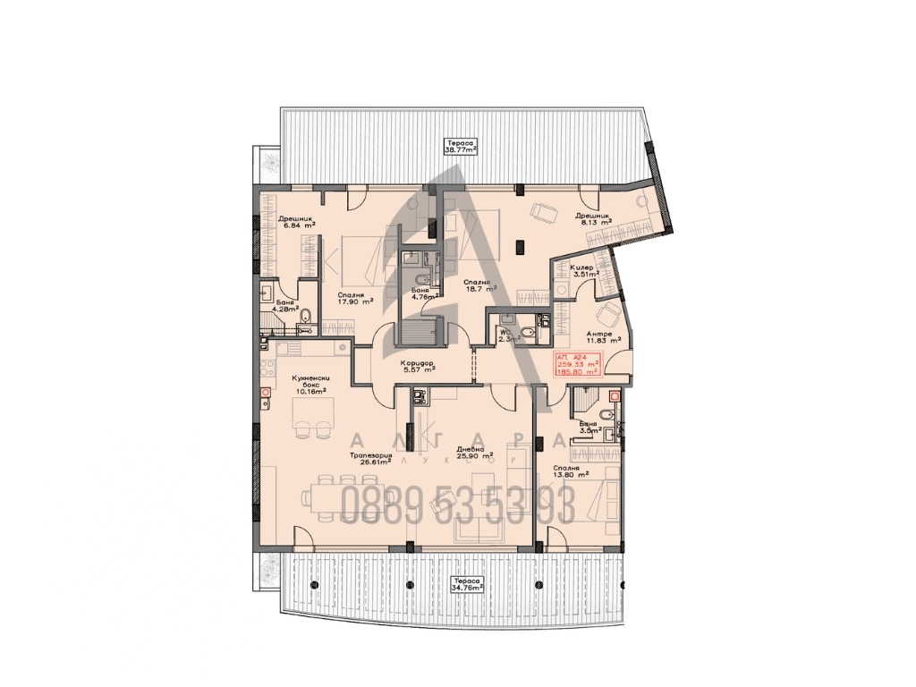 Продава 4-СТАЕН, гр. София, Витоша, снимка 8 - Апартаменти - 54063019