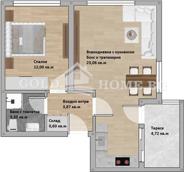 Продава 2-СТАЕН, гр. Пловдив, Христо Смирненски, снимка 2 - Апартаменти - 53284399