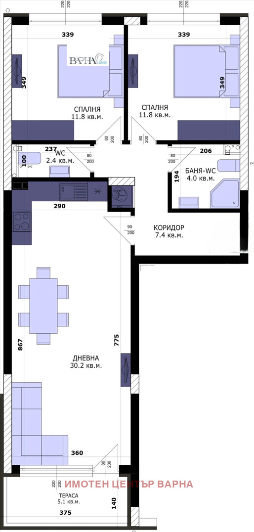 Продава  3-стаен град Варна , Кайсиева градина , 95 кв.м | 76913756 - изображение [2]