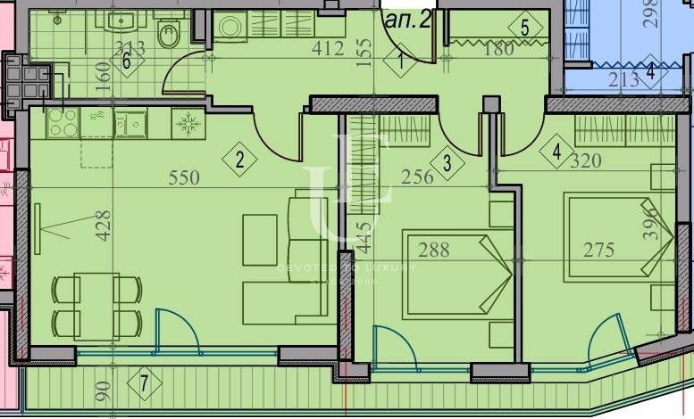Till salu  2 sovrum Sofia , Krastova vada , 82 kvm | 17449829 - bild [4]
