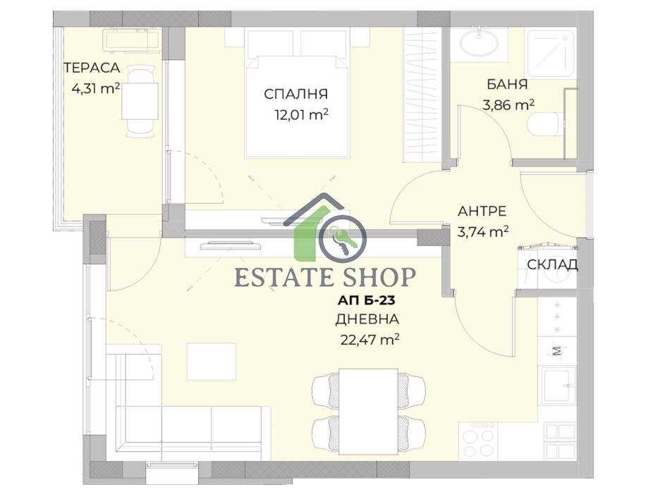 Продава 2-СТАЕН, гр. Пловдив, Остромила, снимка 8 - Апартаменти - 55888233