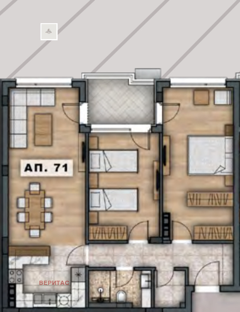 In vendita  2 camere da letto Sofia , Malinova dolina , 107 mq | 96236140 - Immagine [12]