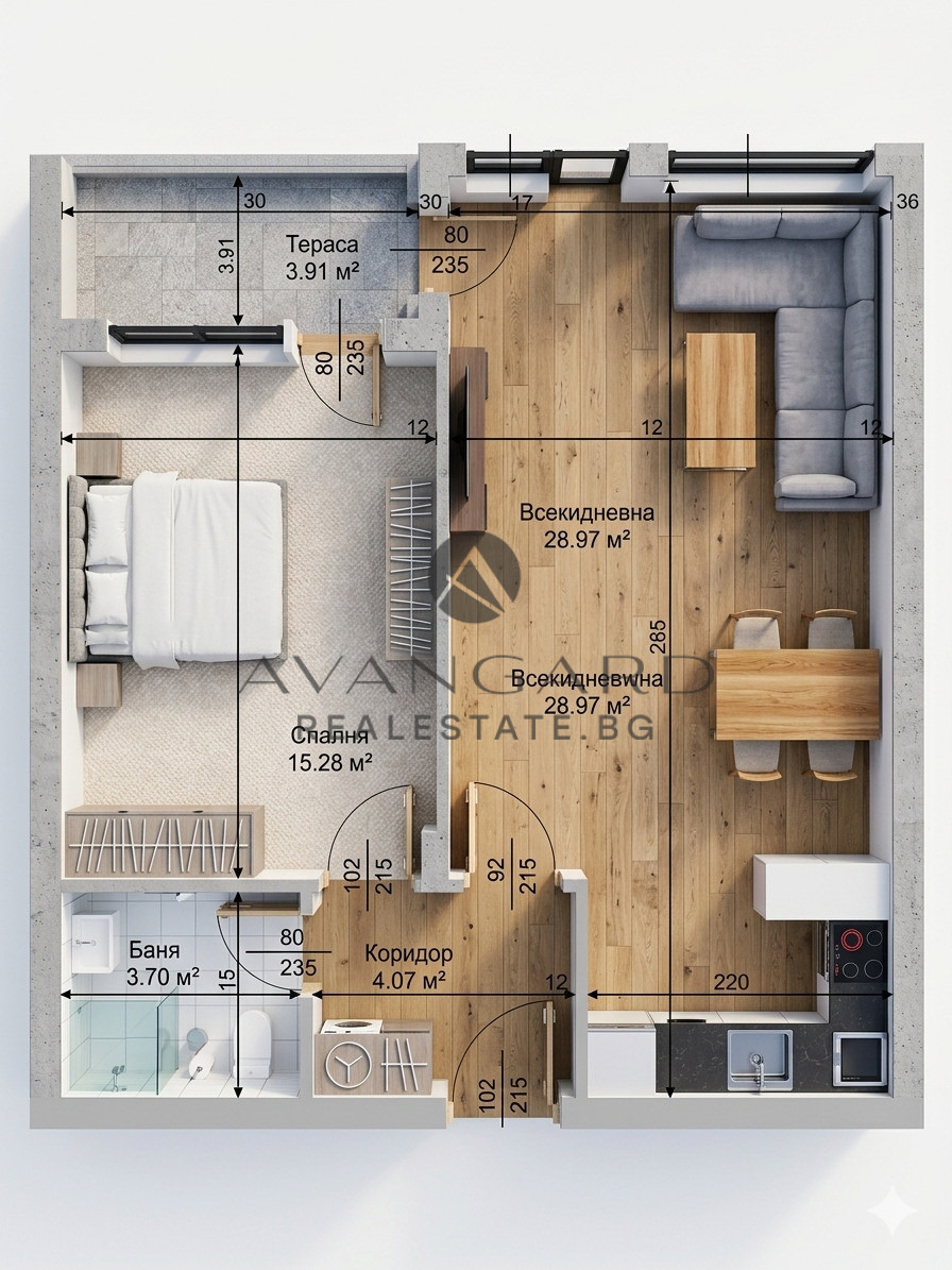 Продава 2-СТАЕН, гр. Пловдив, Тракия