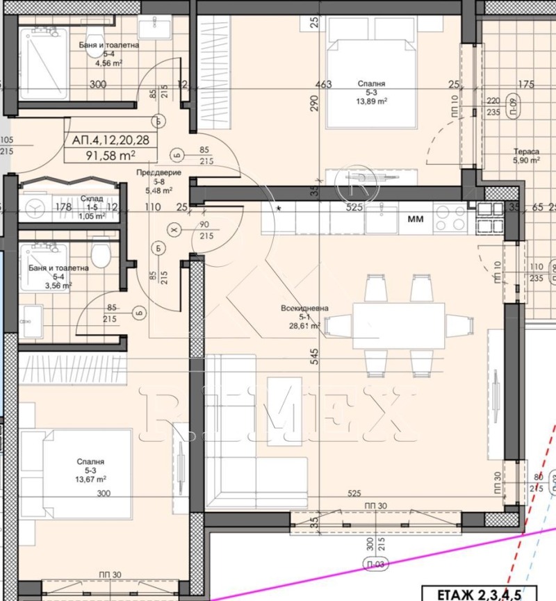 Eladó  2 hálószobás régió Plovdiv , Asenovgrad , 99 négyzetméter | 84300689 - kép [3]